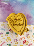 Vintage "Be My Valentine" Heart Plastic Cookie Cutter, Nice & Clean