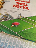 Vintage 1975 Sesame Street See No Evil Hear No Evil Smell No Evil Golden Scratch & Sniff Illustrated Hardcover