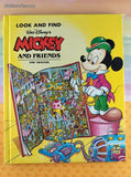 Vintage 1993 1st Printing Look & Find Walt Disney's Mickey and Friends Time Twisters Oversized Hardcover