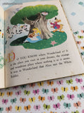 Vintage 1978 Little Golden Book: Walt Disney's Alice in Wonderland Meets the White Rabbit Hardcover