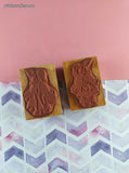 Vintage 1988 PSX Easter Garden Bunny Couple Set/2 Wooden Block/Rubber Stamps