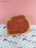 Vintage 1999 PSX K-347 Wintry Snowy Cottage Wooden Block/Rubber Stamp