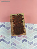 Vintage 1995 PSX G-1437 Pineapple Wooden Block/Rubber Stamp