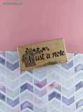 Vintage 1990 PSXE-510 "Just a Note" Wooden Block/Rubber Stamp