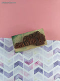 Vintage 1990 PSXE-510 "Just a Note" Wooden Block/Rubber Stamp
