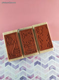 Vintage 2001 Stampin' Up! Halloween Set/3 Wooden Block/Rubber Stamps