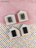 Vintage World Trend Miniature Town Buildings Ceramic Magnet Set/4