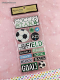 Recollections Soccer Star 3-Dimensional Sticker Pack, New/Sealed