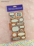 Vintage Sticko Jungle Captions Binder Sticker Sheet, New & Sealed