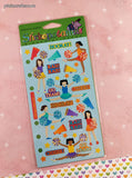 Vintage Stickopotamus Stickers, Cheerleaders, 1 Sheet New & Sealed