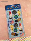 Vintage Stickopotamus Stickers, NASA Outer Space, 1 Sheet New & Sealed