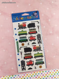 Vintage Stickopotamus Stickers, Railroad Train Set, 1 Sheet New & Sealed