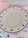 RARE Vintage IKEA 15914 Italy Blue Flowers Set/3 Dinner Plates 10.25"