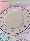 RARE Vintage IKEA 15914 Italy Blue Flowers Set/3 Dinner Plates 10.25"