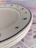 RARE Vintage IKEA 15914 Italy Blue Flowers Set/3 Dinner Plates 10.25"
