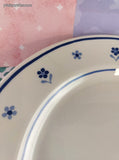 RARE Vintage IKEA 15914 Italy Blue Flowers Set/3 Dinner Plates 10.25"