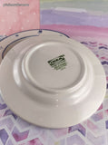 RARE Vintage IKEA 15914 Italy Blue Flowers Set/3 Salad/Bread Plates 7.75", Like New