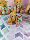 Vintage 1990's Cherished Teddies Birthday Bears Baby Thru Age 5 Figurines Set/6