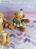 Vintage 1990's Cherished Teddies Birthday Bears Baby Thru Age 5 Figurines Set/6