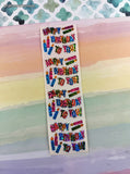 Vintage Hambly SHINY Happy Birthday to You! Full Sticker Sheet, Unused