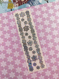 Vintage Hambly SHINY Silver Wintry Snowflakes Full Sticker Sheet, Unused