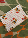 Vintage Dundee Red Picnicking Teddies 26x38 Baby Blanket