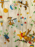 Vintage Winnie the Pooh Hundred Acre Woods Fabric Remnant/Homemade Curtains 44" x 76"