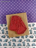 Vintage JRL Design #R178 Wedding Bells Wooden Block/Rubber Stamp