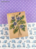 Vintage 2000 Susan Winget Penny Black, Inc. Violet Bunch #1849K Wooden Block/Rubber Stamp