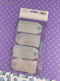 Vintage Sticko Vellum Stickers, Blue/Purple Tags, 1 Sheet New & Sealed