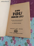 Vintage 1965 1st Scholastic Book Services Printing Can You Solve It? TX544 Softcover, Like New