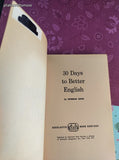 Vintage 1964 2nd Scholastic Book Services Printing 30 Days to Better English TX485 Softcover