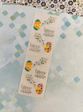 2009 Mrs. Grossman's Colorful Happy Easter Chicks SHINY Full Sticker Sheet, Unused