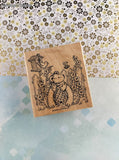 Vintage 2000 Stampin' Up Cute Lil' Honeybee Bear Wooden Stamp Block CLEAN