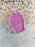Vintage 1990 Wilton Easter Basket Purple Plastic Cookie Cutter, Like New