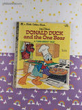 Vintage 1978 Little Golden Book: Walt Disney's Donald Duck and the One Bear A Turn-About Tale Hardcover