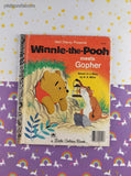 Vintage 1965 Little Golden Book: Winnie-the-Pooh Meets Gopher Hardcover