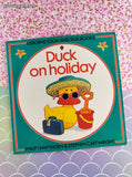 Vintage 1992 Duck on Holiday Usborne Look and Talk Books Softcover