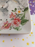 Certified International Sweet Bunny Easter Serving Platter 10.75" Sq Like New