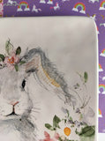 Certified International Sweet Bunny Easter Serving Platter 10.75" Sq Like New