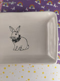 Pier 1 Imports Sweet Bunny Easter Serving Platter Rectangular Like New