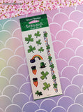 Vintage Stickety-Doo-Da St. Patrick's Day Shamrocks Body Stickers Temporary Tattoos 1 Sheet SEALED