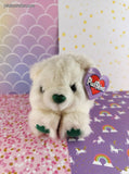 Vintage 1998 Puffkins: Patty the Shamrock Bear, NWT Beanbag Plush Toy