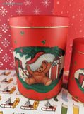 Vintage 1988 Christmas Teddies House of Lloyd Metal Tin Set/2 Nesting