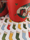 Vintage 1988 Christmas Teddies House of Lloyd Metal Tin Set/2 Nesting