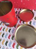 Vintage 1988 Christmas Teddies House of Lloyd Metal Tin Set/2 Nesting