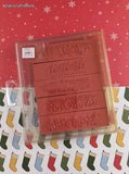 Vintage Christmas Foam Rubber Stamp Set, Clean & Unused