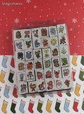 Vintage STM Christmas Miniature Foam Rubber Stamp Set