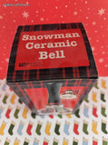 Vintage Giftco Christmas Snowman Ceramic Bell in Original Box