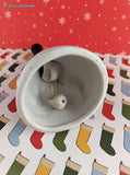 Vintage Giftco Christmas Snowman Ceramic Bell in Original Box